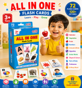 📚 All-in-One Flash Cards| 72 Educational Flash Cards with 120+ Pictures 🧠👶