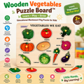 Wooden Vegetables Puzzle Board 🌽
