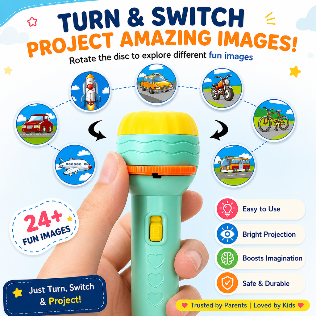 Magical Projector Flashlight for Kids ✨ Educational Learning Toy