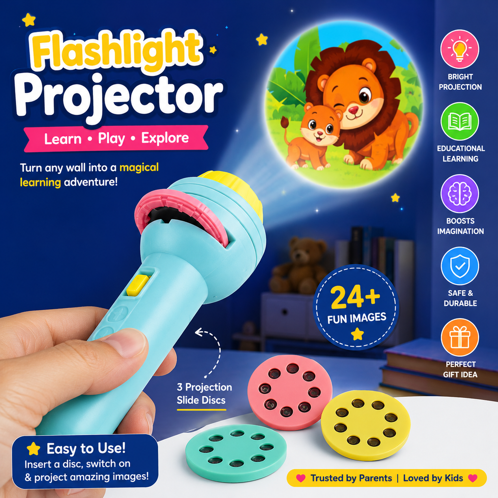 Magical Projector Flashlight for Kids ✨ Educational Learning Toy